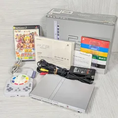 プレイステーション2 PS2 薄型 SCPH-79000 取扱説明書 ACコード 元箱 サテンシルバー 人生ゲームコントローラー EX人生ゲームカセット 動作確認済