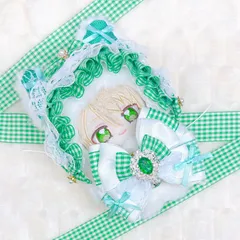 10cm～12cm用 ぬい服 ハンドメイド いつぬい 猫耳 緑