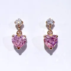 Canal 4℃ カナルヨンドシー K10PG ピンクトルマリン ピアス 0.7g レディース アクセサリー キャッチ・スタッド ピアス 美品 aua06364071103