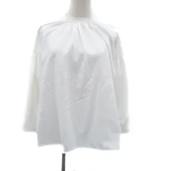 サマンサモスモス SM2 blue ブラウス カットソー オフネック 長袖 無地 オーバーサイズ F オフホワイト /HO42