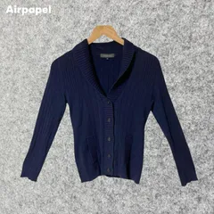 Airpapel ネイビー 長袖カーディガン Lサイズのサムネイル