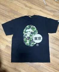 A Bathing Ape 東京 カモフラージュ Tシャツ ブラック