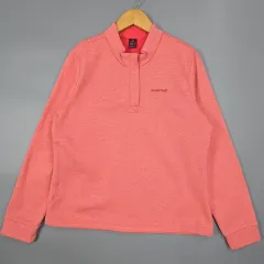 モンベル ピンク レディース 登山 機能性 ハーフジップ 長袖Tシャツ L