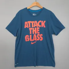 ナイキ NIKE ドライフィット プリンティング 半袖Tシャツ ブルー 110(XXL)