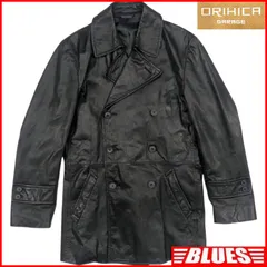 ORIHICA オリヒカ Pコート ピーコート M レザー 本革 山羊革 メンズ レザーコート_サイズM一覧←SEULB屋着古← TY4092