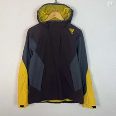 adidas アディダス スキージャケット ナイロンジャケット　テック系 マウンテンパーカー ブラック Oサイズ メンズ 古着 スポーツMIX
