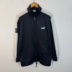 PUMA プーマ トラックジャケット バイカラー ブラック メンズ 古着 スポーツMIX