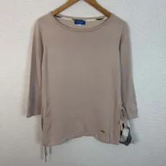 BLUE LABEL CRESTBRIDGE ブルーレーベルクレストブリッジ ニット サイドレースアップ ベージュ 38サイズ レディース 古着