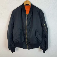 90s Alpha Industries アルファインダストリーズ US製　ストリート　MA-1 フライトジャケット ブラック メンズ 古着 アメカジ　リバーシブル