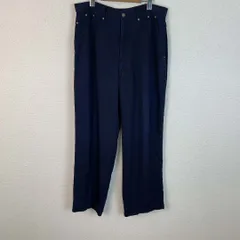 LANCEL ランセル パンツ バック刺繍 ネイビー 34サイズ メンズ 古着 ストリート アメカジ レトロのサムネイル