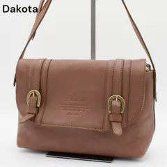 【良品】Dakota キューブ ショルダーバッグ 斜めがけ ポシェット ブラウン