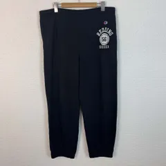 Champion チャンピオン スウェットパンツ カレッジプリント ブラック Lサイズ メンズ 古着 アメカジ