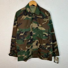 US ARMY BDUジャケット ウッドランドカモ 総柄 アースカラー グリーン Mサイズ メンズ 古着 ヴィンテージ アメカジ ストリート