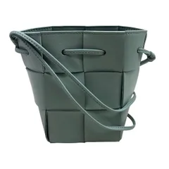 【中古】 Bottega Veneta ボッテガウェネタ  スモールカセット クロスボディバケットバッグ ショルダーバッグ  グリーン 緑 レディース 24018069 UY