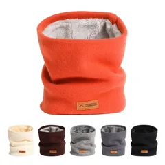 [Petasonien] ネックウォーマー レディース メンズ ネックガード 冬 360°極めた暖かさ ふわふわ裏起毛 厚手 防風防寒 保温 柔らかい 軽量 伸縮性 無地 ネック ゲーター (02無地-オレンジ) 1