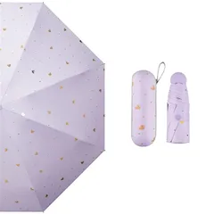 【超軽量260g ＆ 超コンパクト18cm】HOTIRLL 折りたたみ傘 日傘 レディース おしゃれ 晴雨兼用 遮光 UVカット 遮熱 手動開閉 耐風撥水 紫外線遮断 学生用 通学 通勤 携帯便利 収納ポーチ付き 0