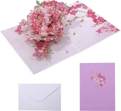 Sweet Plus 立体 グリーディング カード メッセージカード 飛び出す ポップアップ 3D 手紙 お祝い 寄せ書き 誕生日 記念日 (胡蝶蘭)