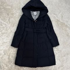 MACKINTOSH PHILOSOPHY ダウンコート ベルト付　ネイビー　M MACKINTOSH PHILOSOPHY ダウンコート ネイビー ベルト付き ストライプ