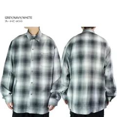 CALTOP キャルトップ カルトップ　メンズ シャツ　2000 OMBRE LONG SLEEVE SHIRTS　オンブレ ロングスリーブシャツ　グレー×ネイビー×ホワイト