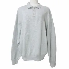 フリークスストア FREAKS STORE 24FW ポロ ニット プルオーバー オーバーサイズ 長袖 杢ライトグレー フリーサイズ X