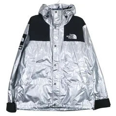 SUPREME シュプリーム x THE NORTH FACE ザノースフェイス 18SS METALLIC MOUNTAIN PARKA NP11801I メタリック マウンテン パーカー ジャケット シルバー novk
