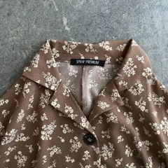 58 花柄 フラワー ワンピース シャツ ロング one-piece  お呼ばれ　デート　オフィスカジュアル　食事会　可愛い