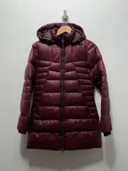 90 M THE NORTH FACE ザノースフェイス レディース ダウンジャケット ロング丈 バーガンディ