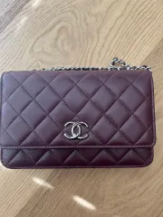 CHANEL シャネル チェーン 財布 バッグ ワイン バーガンディ色 出品