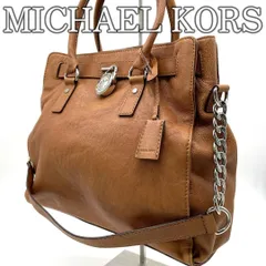 マイケルコース MICHAEL KORS レザー 2way トートバッグ チェーンショルダー ブラウン Leather 2way Tote Chain Shoulder Bag Brown