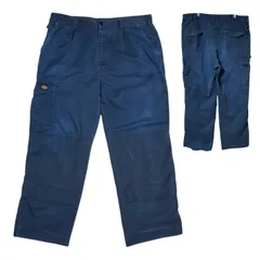 ディッキーズ ロゴ ネイビー ダブルニーワークパンツ カーゴパンツ メンズ 古着 パンツ