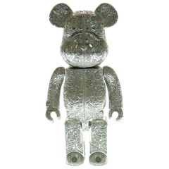 MEDICOM TOY x BAPE(R) x ROYAL SELANGOR SHARK Bearbrick Shark Figure Doll Silver