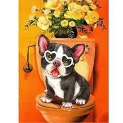 新品　ダイヤモンドアート キット キット 犬 犬 5D ダイヤモンドアート ダイヤモンドアート ダイヤモンドアート ダイヤモンドアート 花 全面 人気 ダイヤモンドペインティング ダイヤモンドアート かわいい オシャレ 動物 上級者 手芸キット ビーズアート