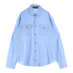 VERSACE (ヴェルサーチ) BAROCCO JAQCUARD COTTON SHIRT メデューサボタン 総柄コットン長袖シャツ ブルー 1018835のサムネイル