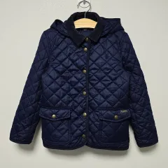 アウター キッズ 6x ポロ ラルフローレン 女の子 キルティング ジャケット ネイビー