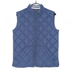 Tommy Hilfiger レディース スリムフィット ダックダウン 軽量ダウンベスト ネイビー (HU41235)
