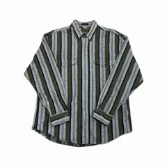 古着　80年代　Eddie Bauer ストライプ　ネルシャツ