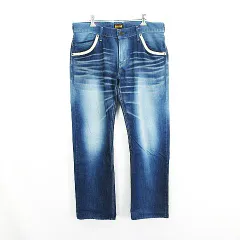 エドウィン EDWIN BLUE TRIP BTD006 デニム ジーンズ ボトムス ストレート ユーズド加工 ストレッチ 32 インディゴ ※EKM