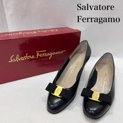 サルヴァトーレフェラガモ ヴァラリボン ローヒールパンプス ブラック レディース US：5.5 ISItems【USED】【古着】【中古】50146397