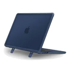 【人気商品】折りたたみ式 プラスチック 13.6インチ Air ハードカバー Air MacBook MacBook 対応機種 対応機種 (ミッドナイト 頑丈 A2681、耐衝撃 A3113 A3240 2025-2022発売 M4チップ ブルー) M3 M2