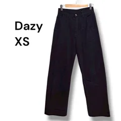 a1246 【Dazy】XSサイズ ブラックデニム ワイドパンツ ハイウエスト 綿100%