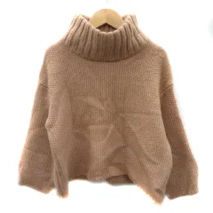 スピック&スパン Spick&Span ニット セーター 七分袖 ハイネック 無地 ウール混 ベージュ /YK36