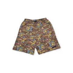 美品　PATAGONIA　パタゴニア　バギーズ　ショーツ　ナイロン　ショートパンツ　Baggies Longs 58035SP23　７インチハーフ　動物柄　ブラウン系　サイズXS　ユニセックス