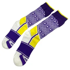 未使用 ディオール 靴下 ソックス マルチカラー コットン パープル イエロー ホワイト DIOR レディース 人気 定番 かわいい 上品 カジュアル