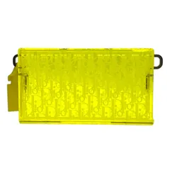 ディオール 24-BO-1129 オブリークディオールテック トロッター ショルダーバッグ ハードケース クリアケース イエロー Christian Dior レディース 人気 定番 高級感 モード 個性