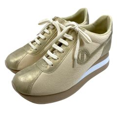 NO NAME ゴールド系 スニーカー サイドジップ 厚底 36美品 - メルカリ