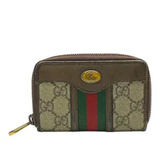 グッチ 597613 オフィディア カードケース コインケース 小銭入れ GGスプリーム キャンバス レザー ブラウン グリーン レッド GUCCI レディース 人気 定番 上品 高級感 便利