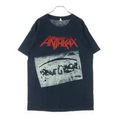 VINTAGE (ヴィンテージ) 90s ANTHRAX アンスラックス 両面プリント Tシャツ 半袖カットソー ブラック