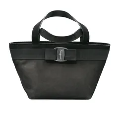 Ferragamo フェラガモ ハンドバッグ ヴァラリボン ブラック ミニバッグ M80905 (25065))