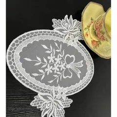 コースターレース花瓶敷小物置きマットエレガント上品おしゃれ韓国インテリア洋風しろ