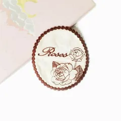 コースター薔薇2個セットおしゃれエレガント飾り敷物刺繍アンティーク風円形カフェ春